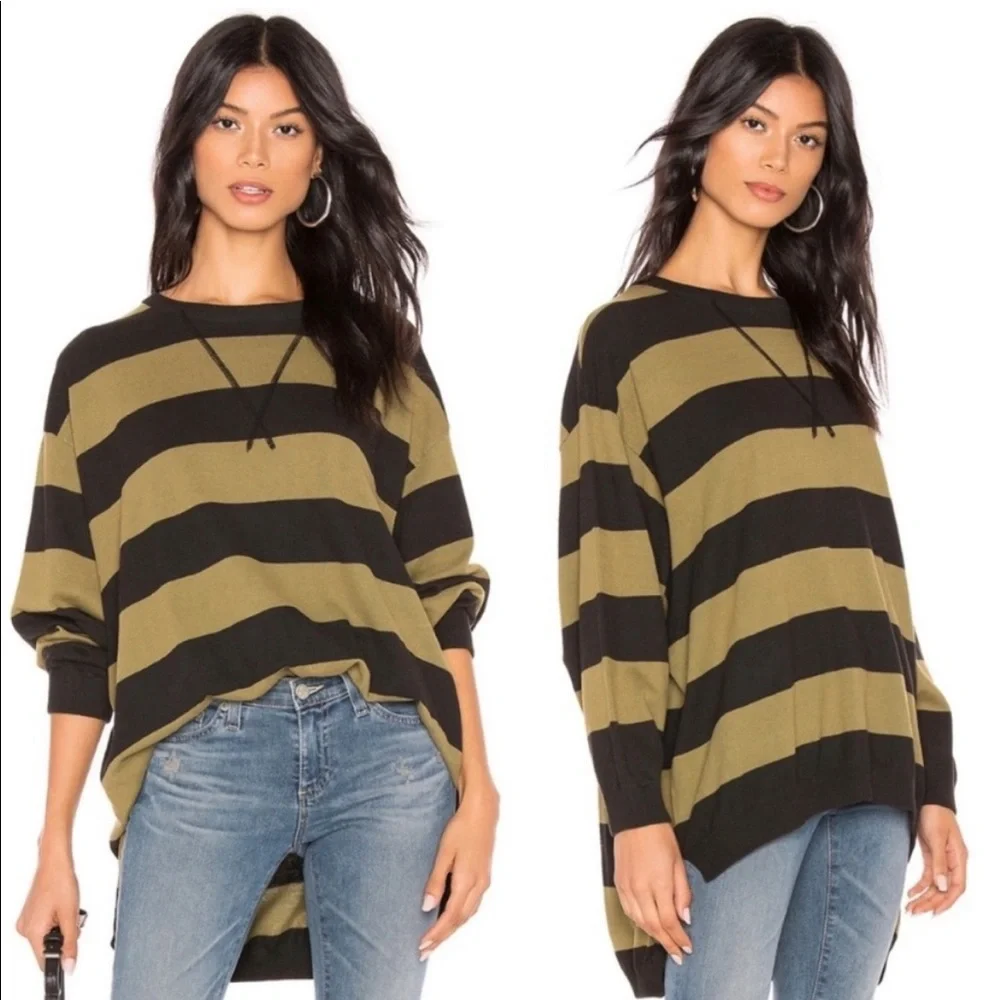 Free People Surfin On Your Stripe Stripe Sweater - Picture 3 of 5